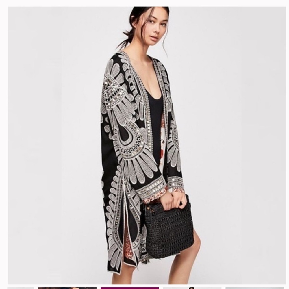 Free People Lisbon Boho Gypsy Kimono Duster - Picture 5 of 11